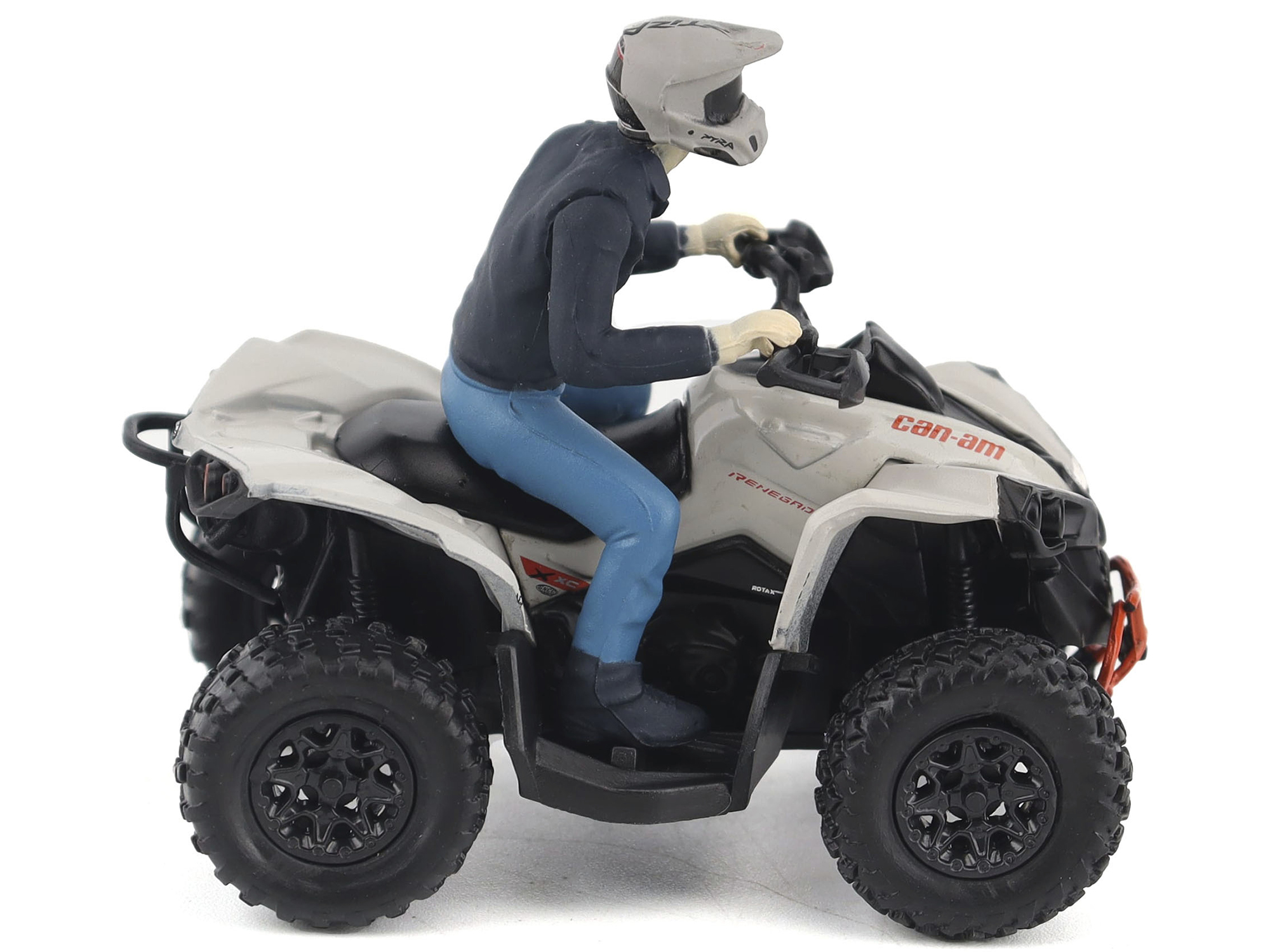 Can-Am Renegade X XC 1000R ATV Chalk Gray with Driver Figure 1/32 Diecast Model by BRP Models