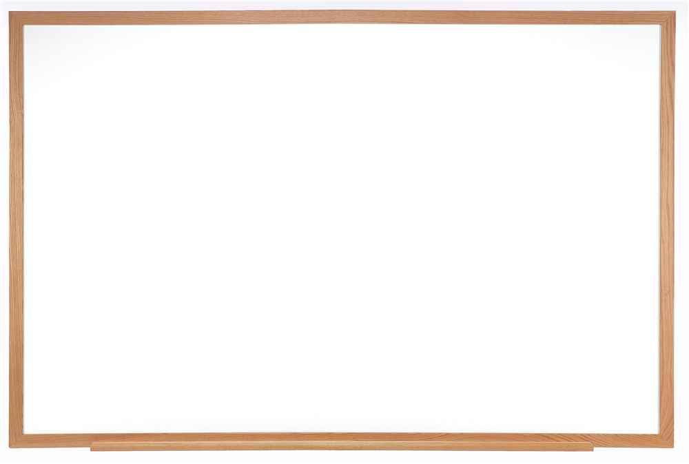 36.5" x 48.5" Wood Frame Porcelain Magnetic Whiteboard