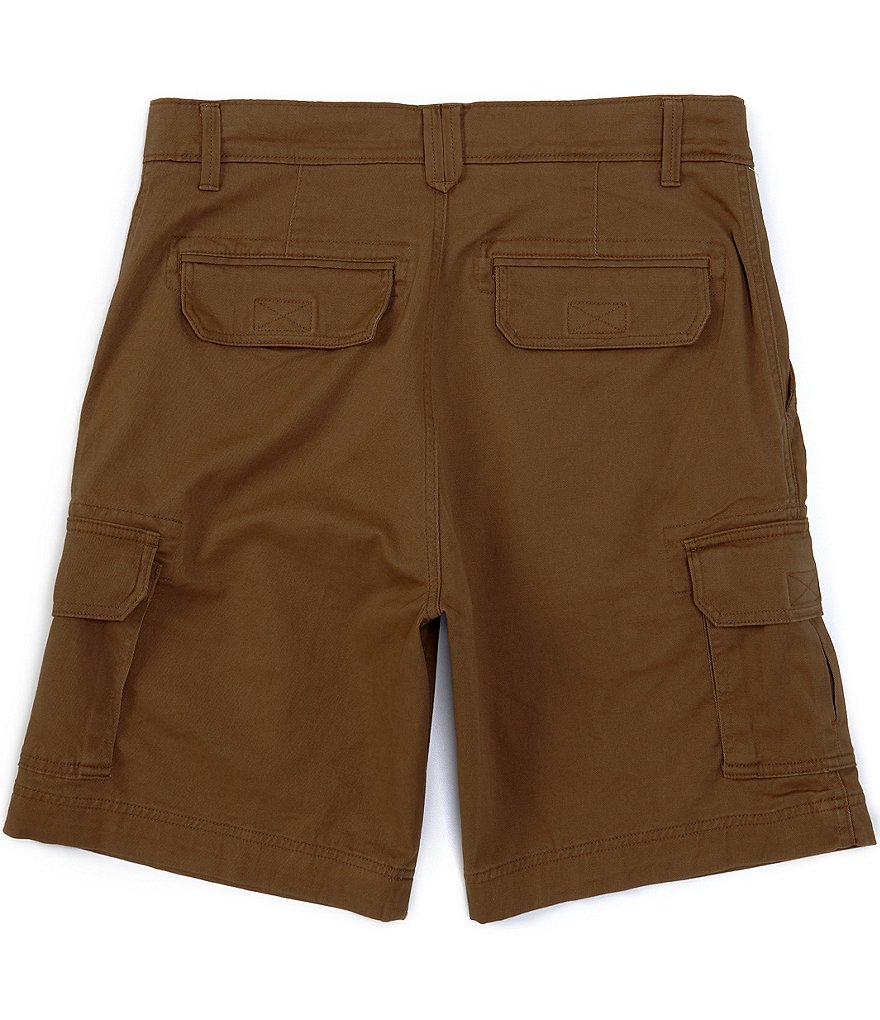 Roundtree & Yorke Big and Tall Performance 9#double; and 11#double; Inseam Flat Front Herringbone Print Shorts