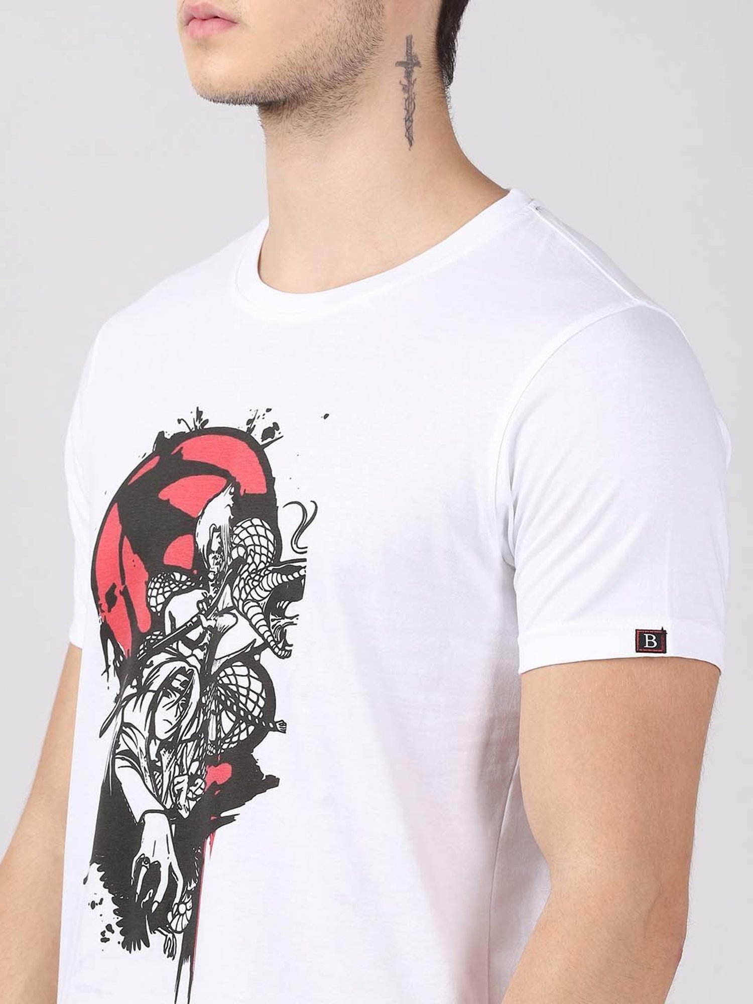 Bushirt White Cotton Crew T-Shirt