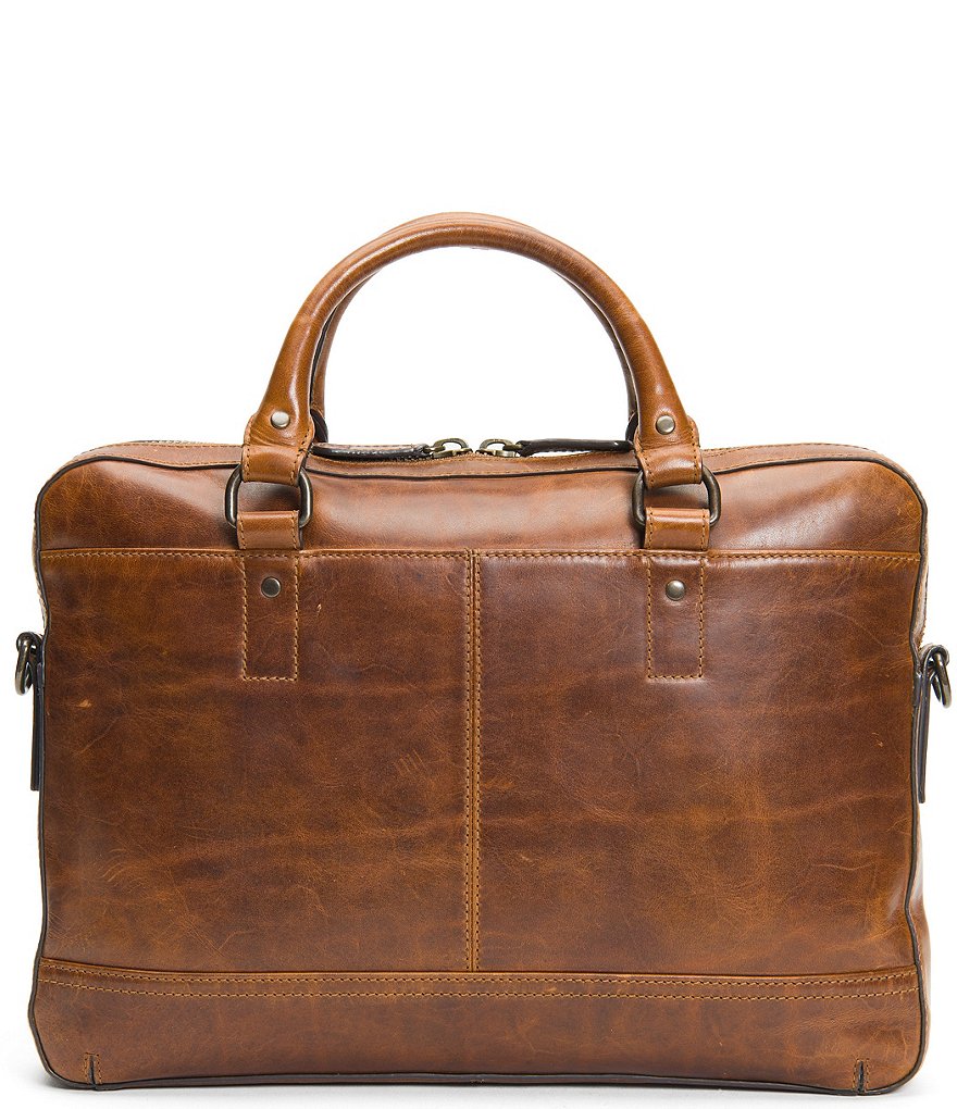 Frye Logan Zip Leather Briefcase