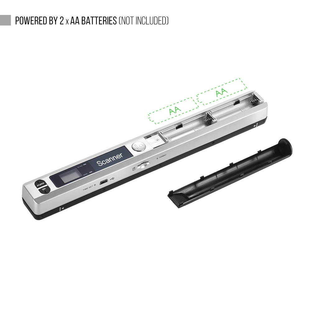 Portable Handheld Wand Wireless Scanner A4 Size 900DPI JPG/PDF Formate LCD Display with Protecting Bag and 8GB TF Card  for Business Document Reciepts Books Images