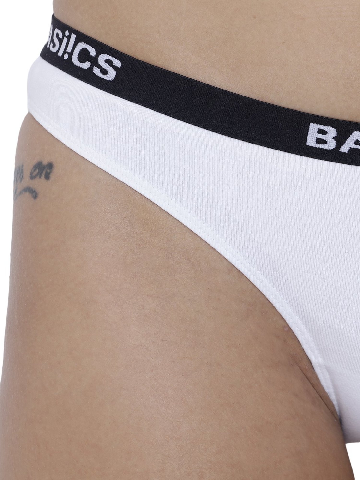 BASIICS by La Intimo White Bikini Panty
