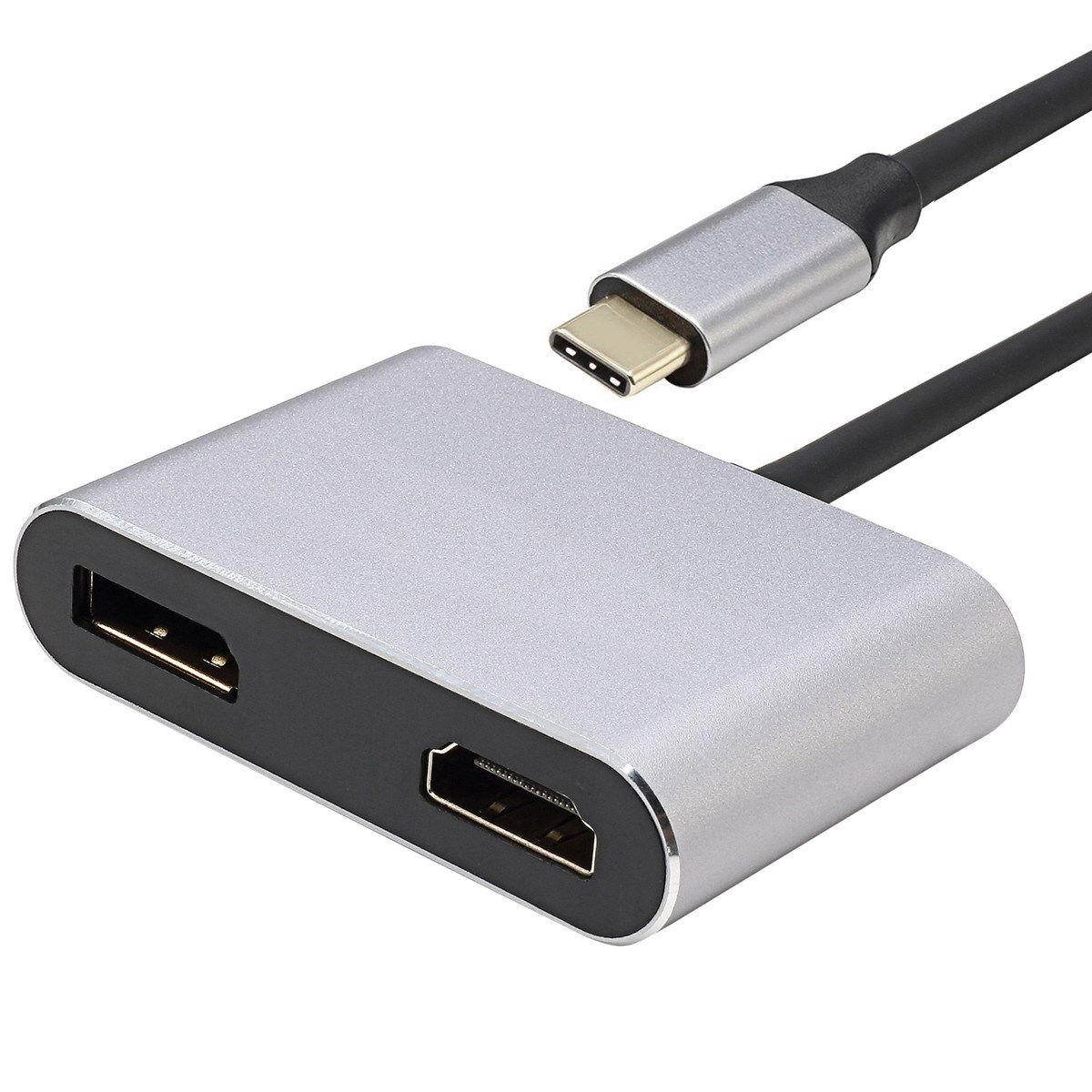 USB 3.1 USB-C to HDMI 4K 30Hz / DisplayPort DP Video Converter Adapter White for New Macbook