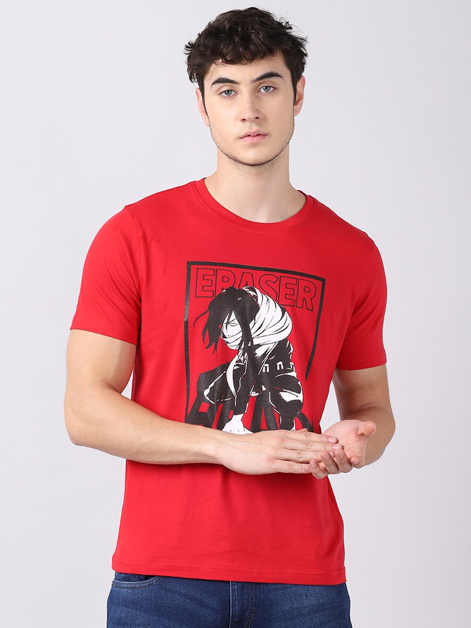 Bushirt Red Cotton Crew T-Shirt