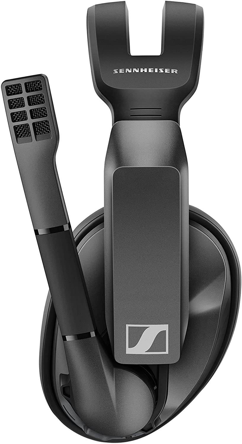 Sennheiser GSP 370 Over-Ear Wireless Gaming Headset, Low-Latency Bluetooth,Noise-Cancelling Mic, Flip-to-Mute, Audio Presets - PC, Mac, Windows, and PS4 Compatible - Black
