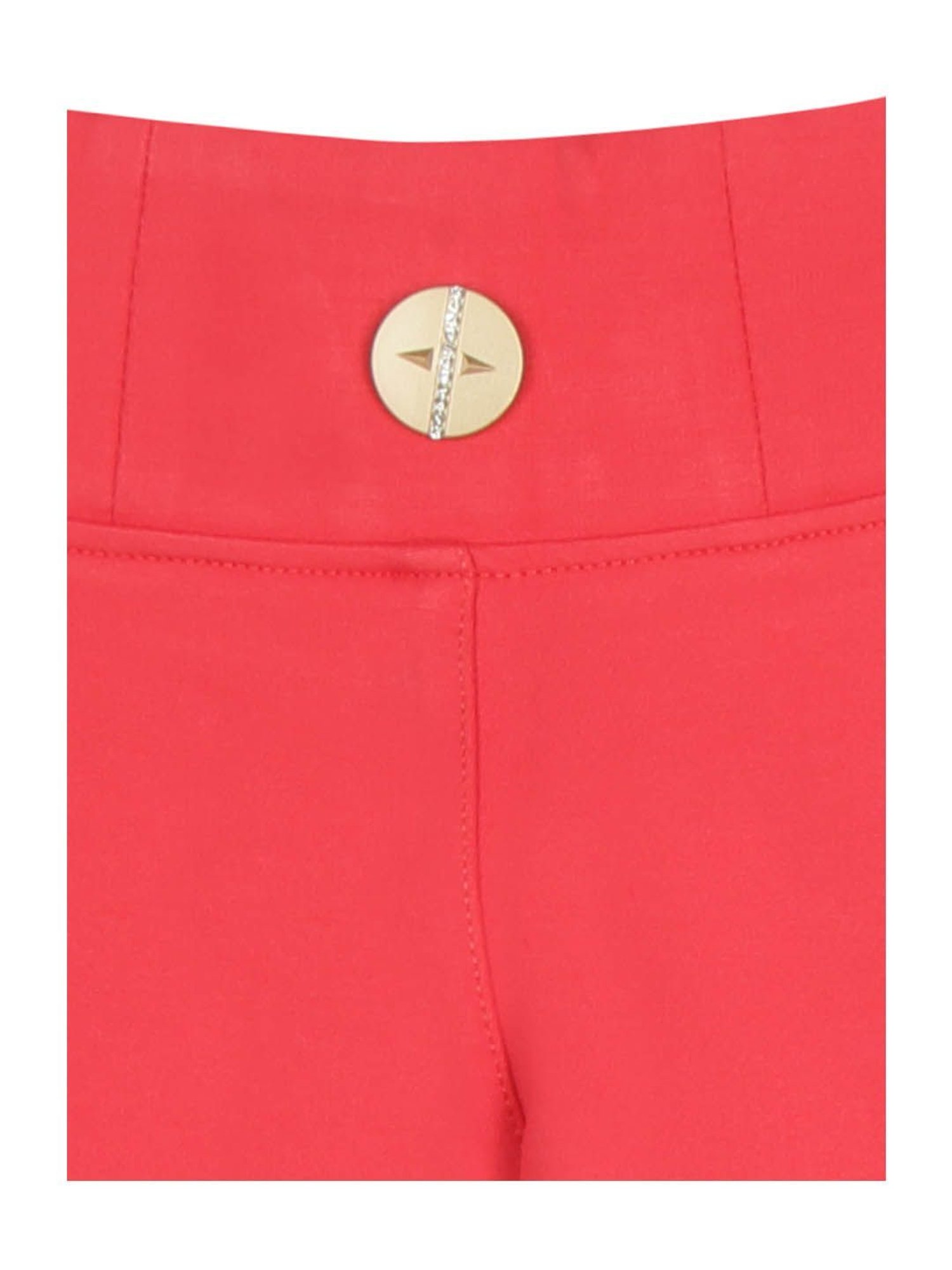 Tiny Girl Red Solid Jeggings