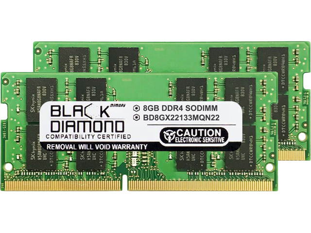 Black Diamond Memory 32GB (2 x 16GB) 260-Pin DDR4 SO-DIMM DDR4 2133 (PC4 17000) Laptop Memory Model BD16GX22133MQN25