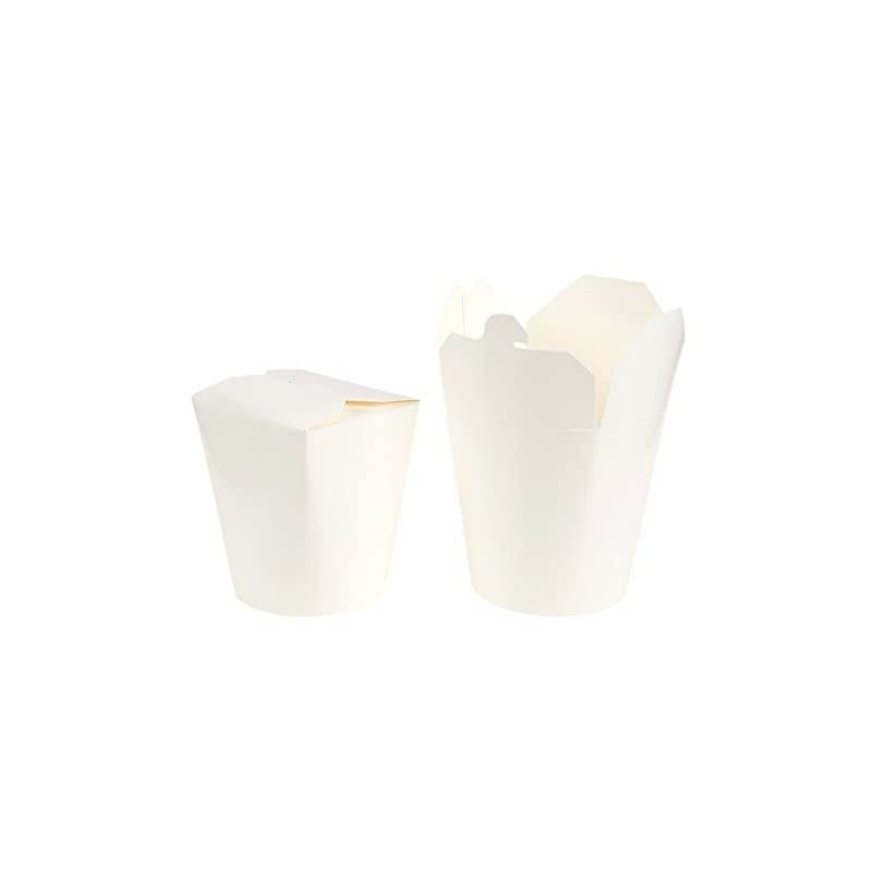 of 60 Chinese Takeout Food Containers - Take Out Boxes, to-Go Eating, Chinese Party Supplies 32oz, White - 4 x 4.5 x 3.3 Inches