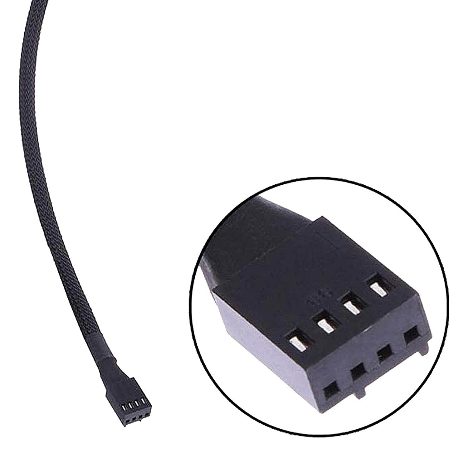 5 Pack 4-Pin PWM Fan Splitter Cable, Sleeved Braided Adapter Computer PC Fan Power Extension Cable Converter for Computer ATX Case 4-Pin/3-Pin Cooling Fan Cable (10.6")