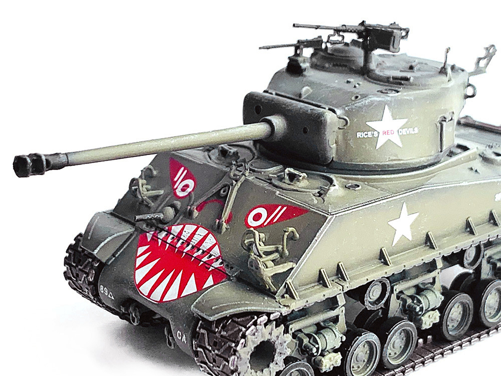United States M4A3E8 Sherman "Tiger Face" Tank Olive Drab "89th Tank Battalion Korea" (1951) "NEO Dragon Armor" Series 1/72 Plastic Model by Dragon Models