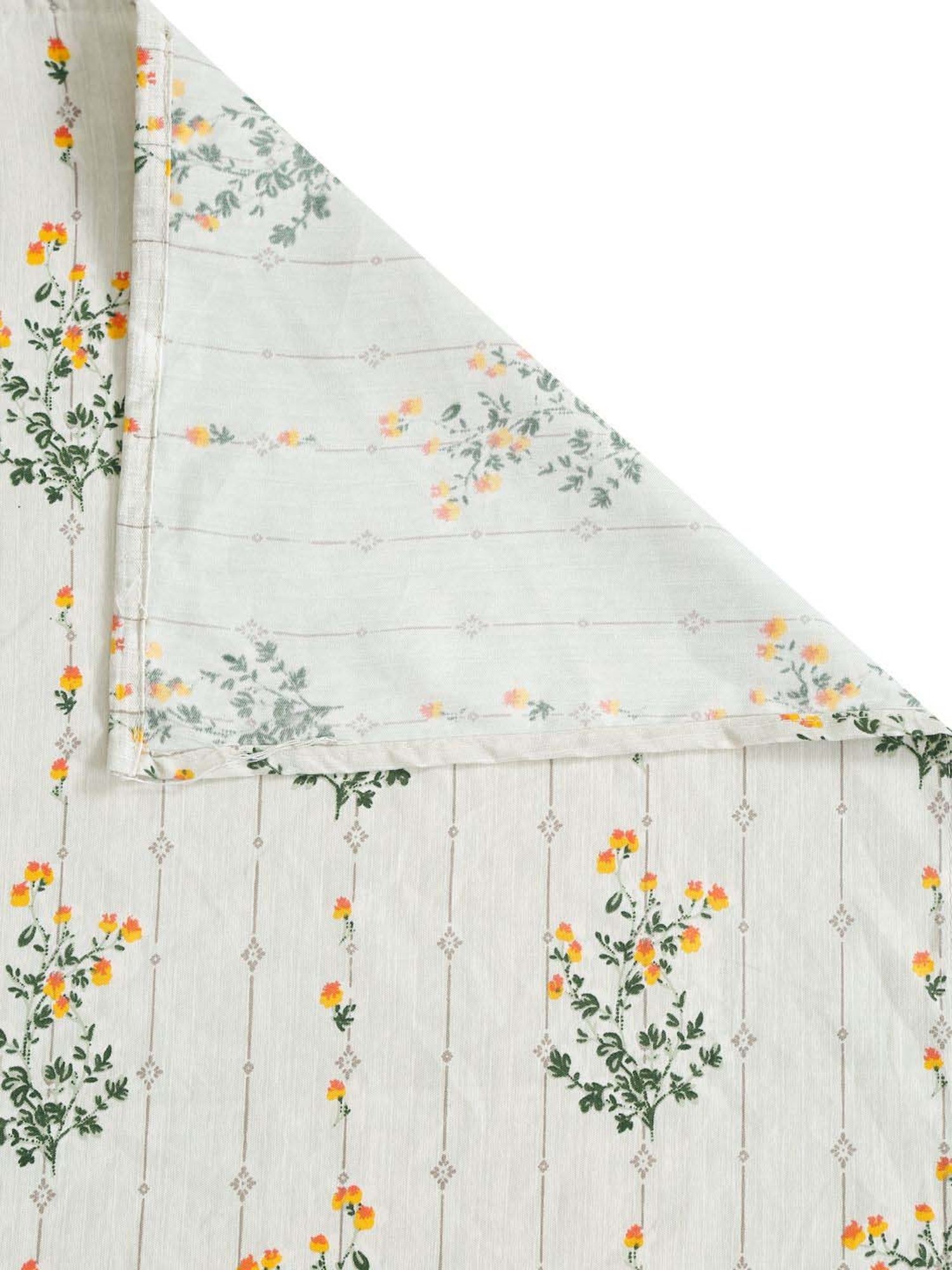 HOSTA HOMES Grey & White Cotton 280 TC Single Bedsheet with 1 Pillow cover