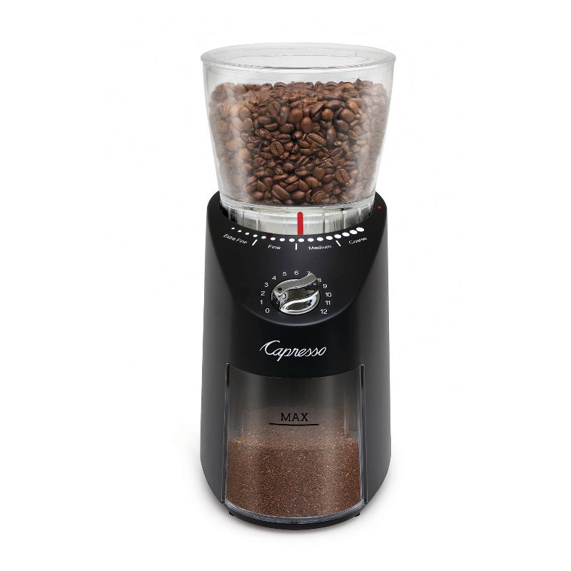 Capresso Conical Burr Coffee Grinder Infinity Plus – Black 570.01