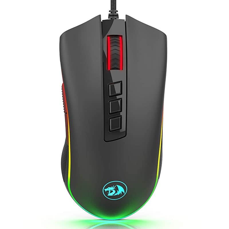 M711FPS Cobra FPS Optical Switch LK Gaming Mouse with 168 Million RGB Color Backlit 24000 DPI 7 Programmable Buttons