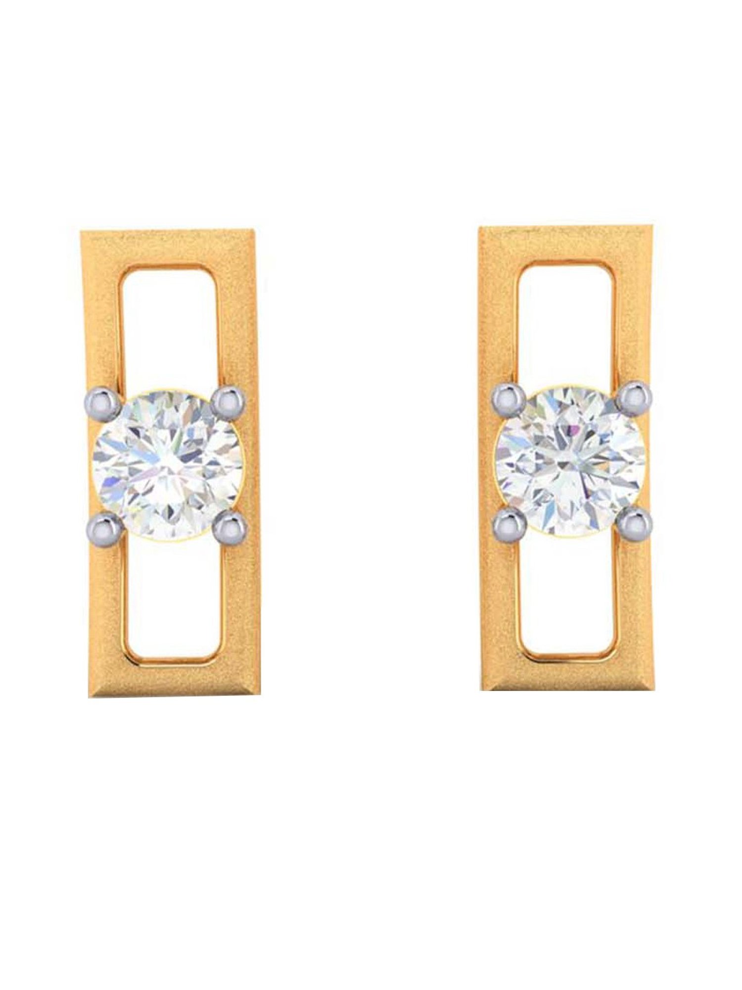 P.C. Chandra Jewellers 18 kt Gold & Diamond Earrings