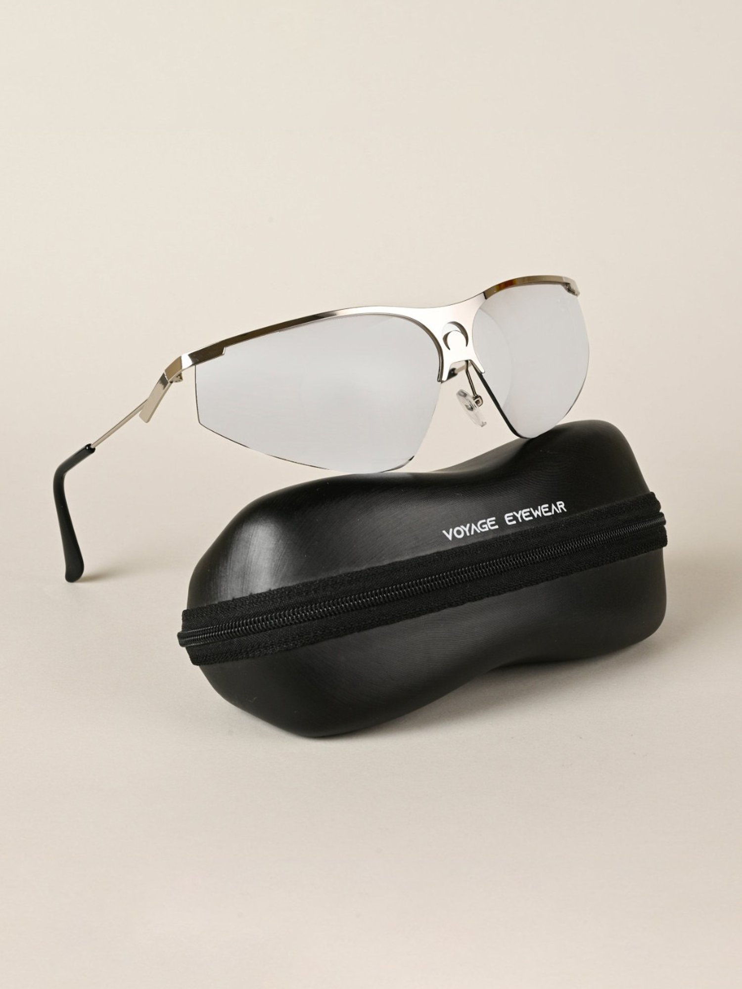 Voyage Grey Wraparound UV Protection Unisex Sunglasses