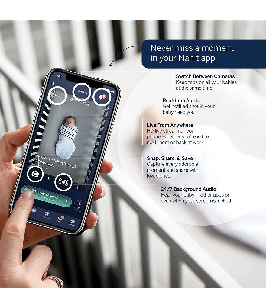 Nanit Baby Newborn-24 Months Swaddle for Nanit Cameras