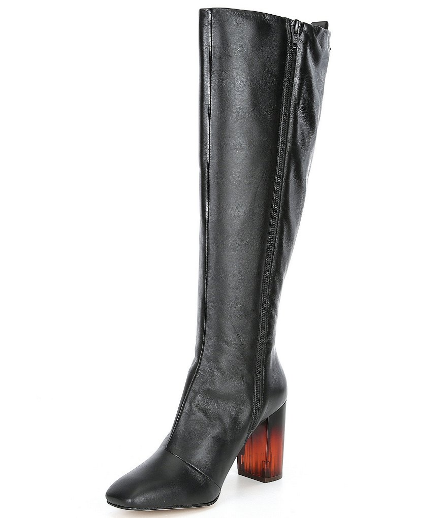 Kurt Geiger London Strut Leather Knee High Boots