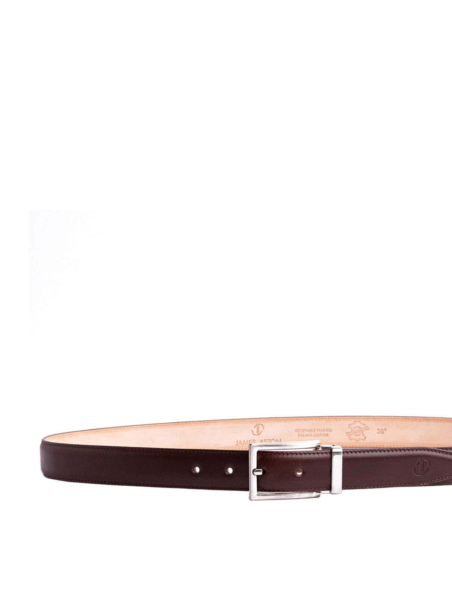 James Aston Brown Leather Waist Belt for Men