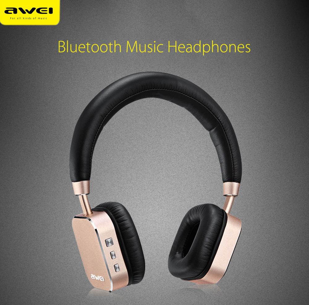 Awei A900BL Bluetooth Headphone Wireless Headset Stereo HiFi Music Headphones Noise Reduction For Mobile Phone Tablet (Blue)