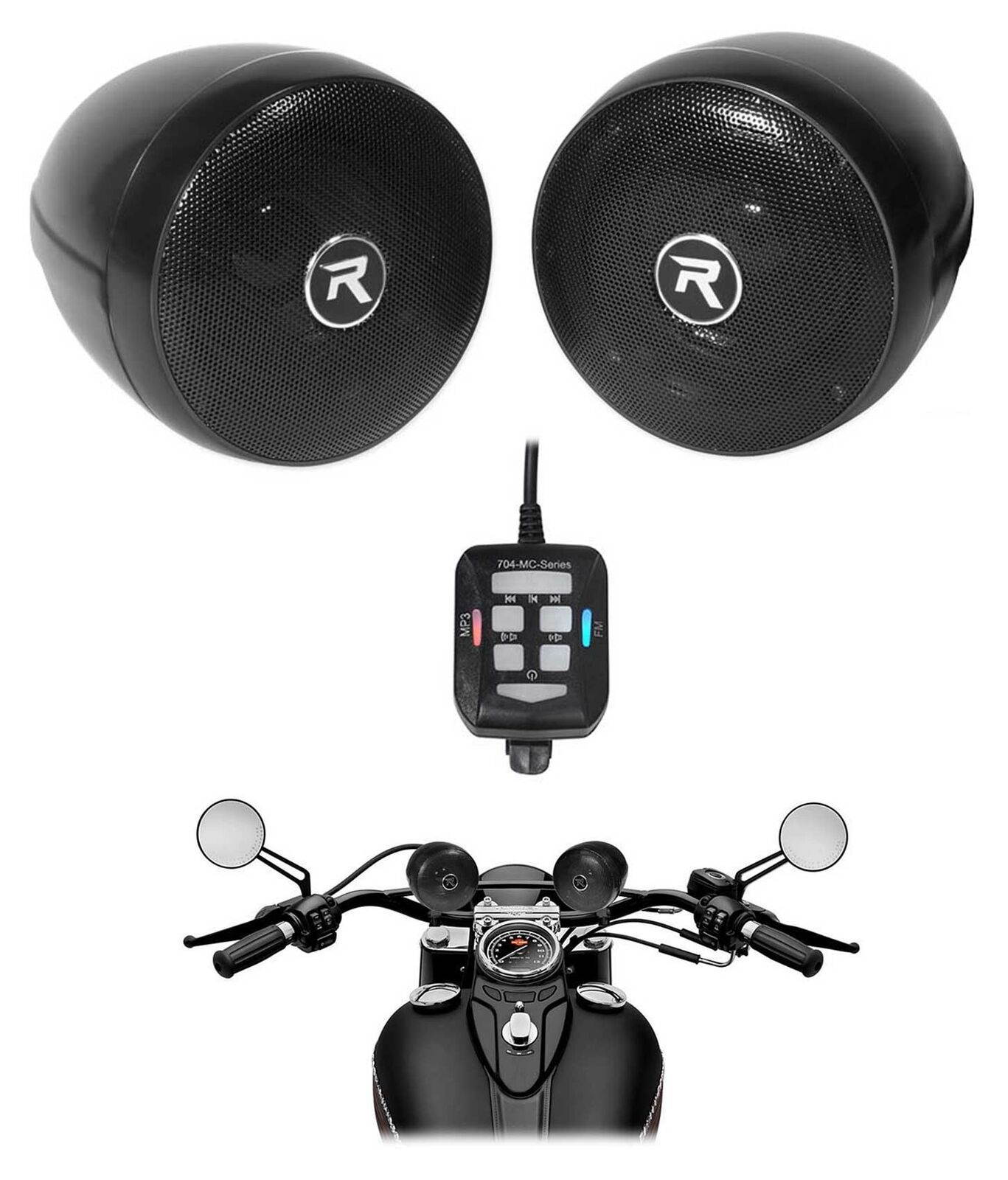 Motorcycle Bluetooth Audio System Handlebar Speakers For Honda Verza