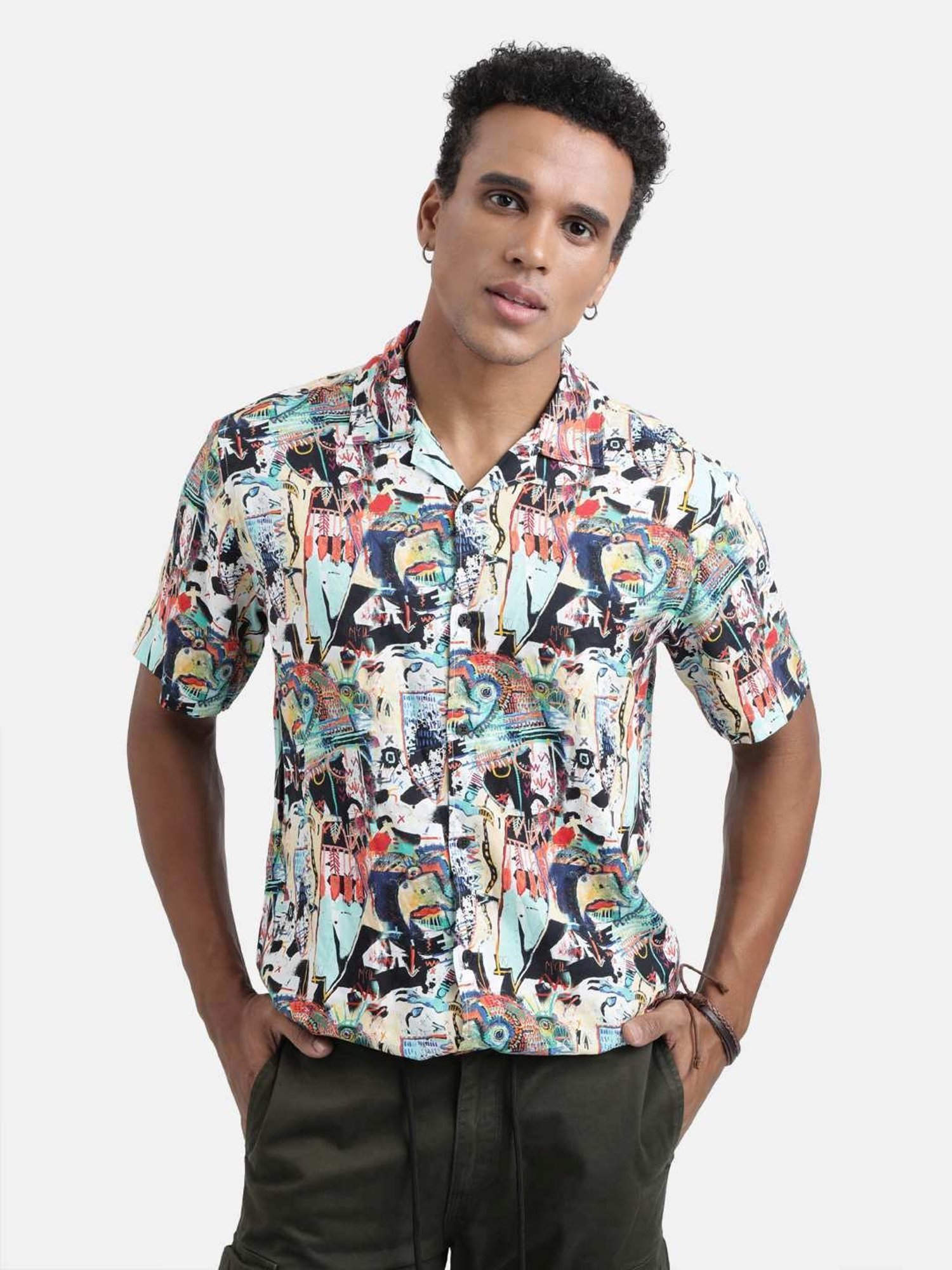 Bene Kleed Multicolored Regular Fit Printed Shirt