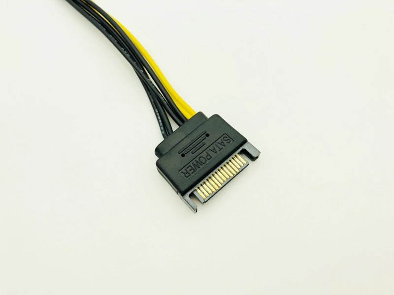 5PCS 20CM SATA to 6pin Graphics Card Power Cable SATA 15pin to 6pin PCIe PCI e PCI Express Adapter Power Supply for Miner Mining