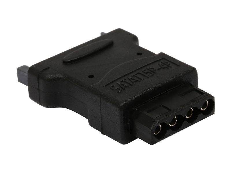 Coboc SATA-AD-LP4 erial ATA/SATA 15 pin Male to Molex LP4 4 pin female Power Adatper for Hard Drive,M/F