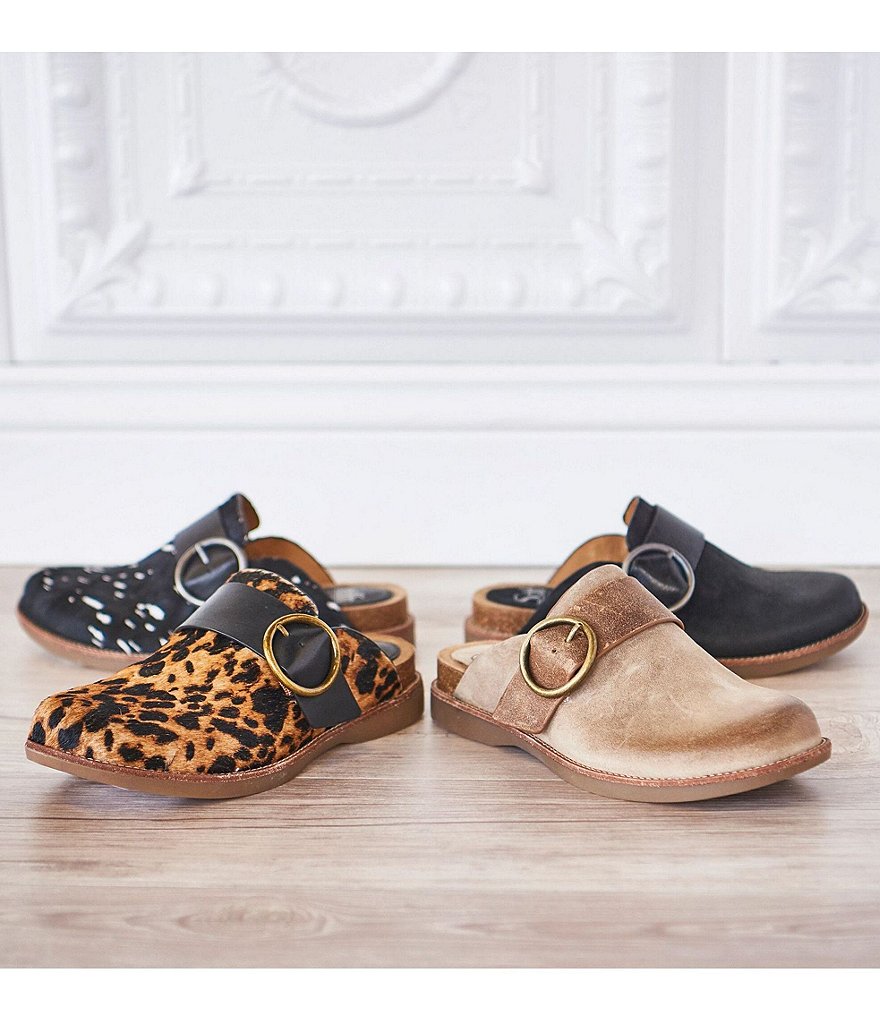 Sofft Billie Animal Print Cork Footbed Clogs