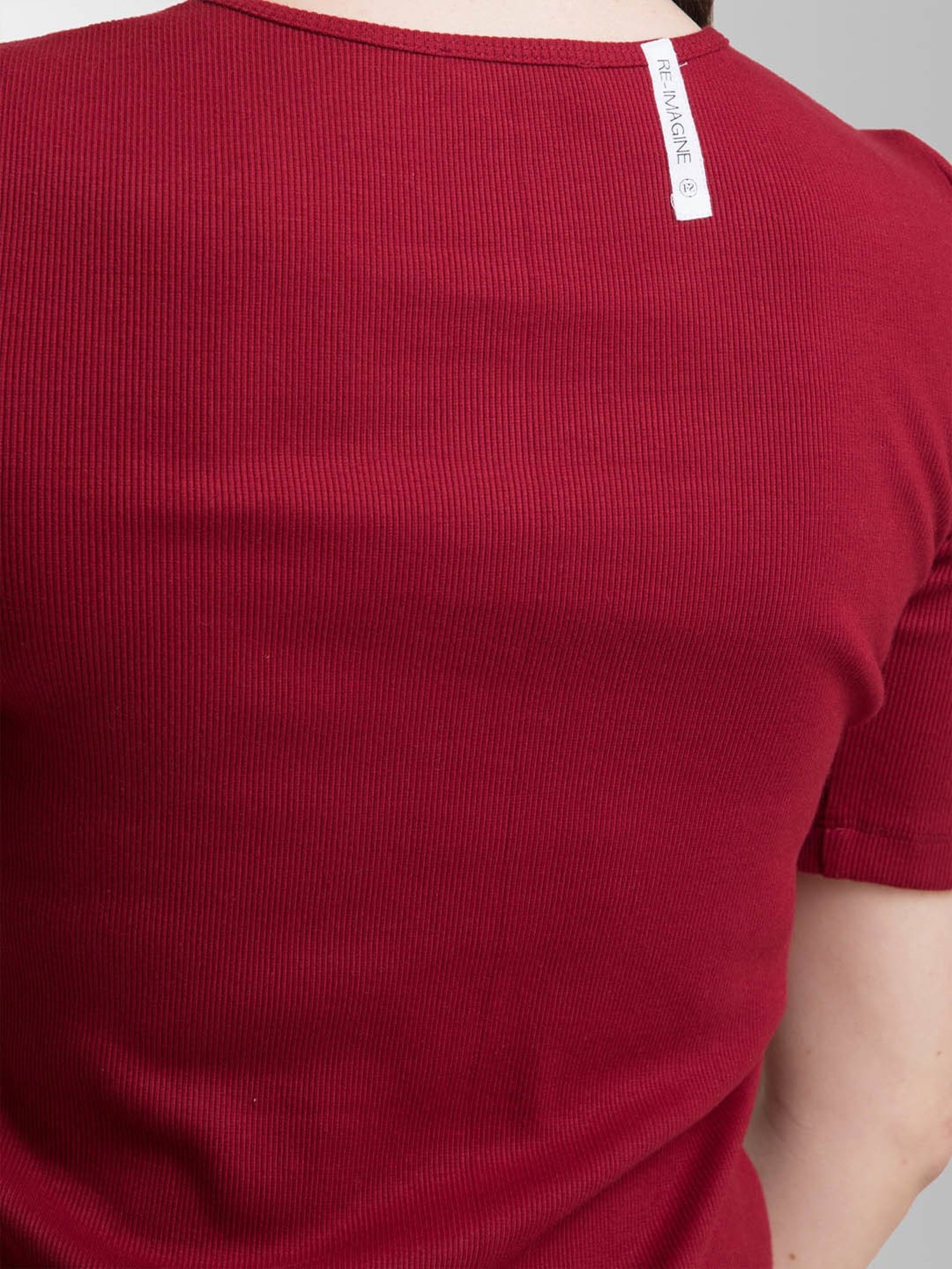 FableStreet Maroon Above Knee Bodycon Dress