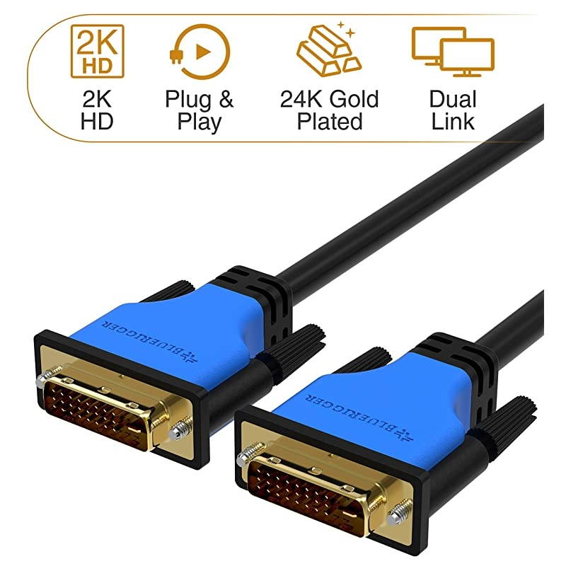 DVI to DVI Cable 15 Feet Monitor Cable Dual Link Male to Male Black
