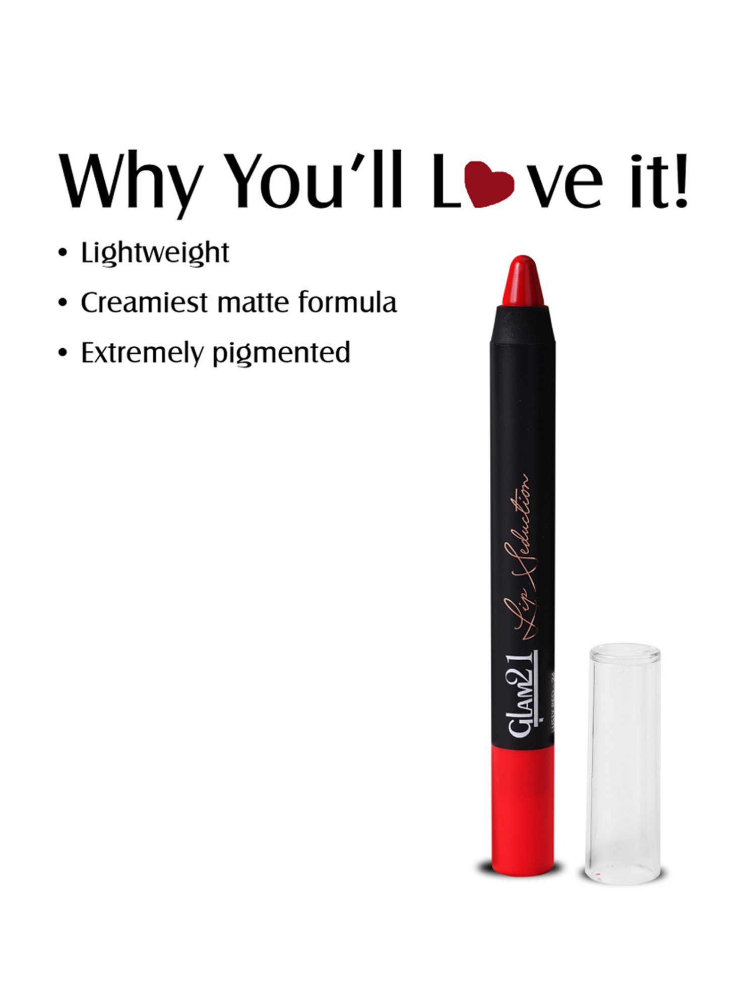 Glam21 Lip Seduction Crayon Lipstick 07 Sherbet Pink - 2.8 gm