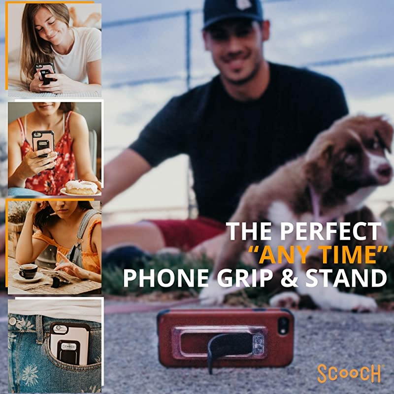 WINGBACK | Pop Up Phone Grip & Stand for Phones and Tablets (Black)