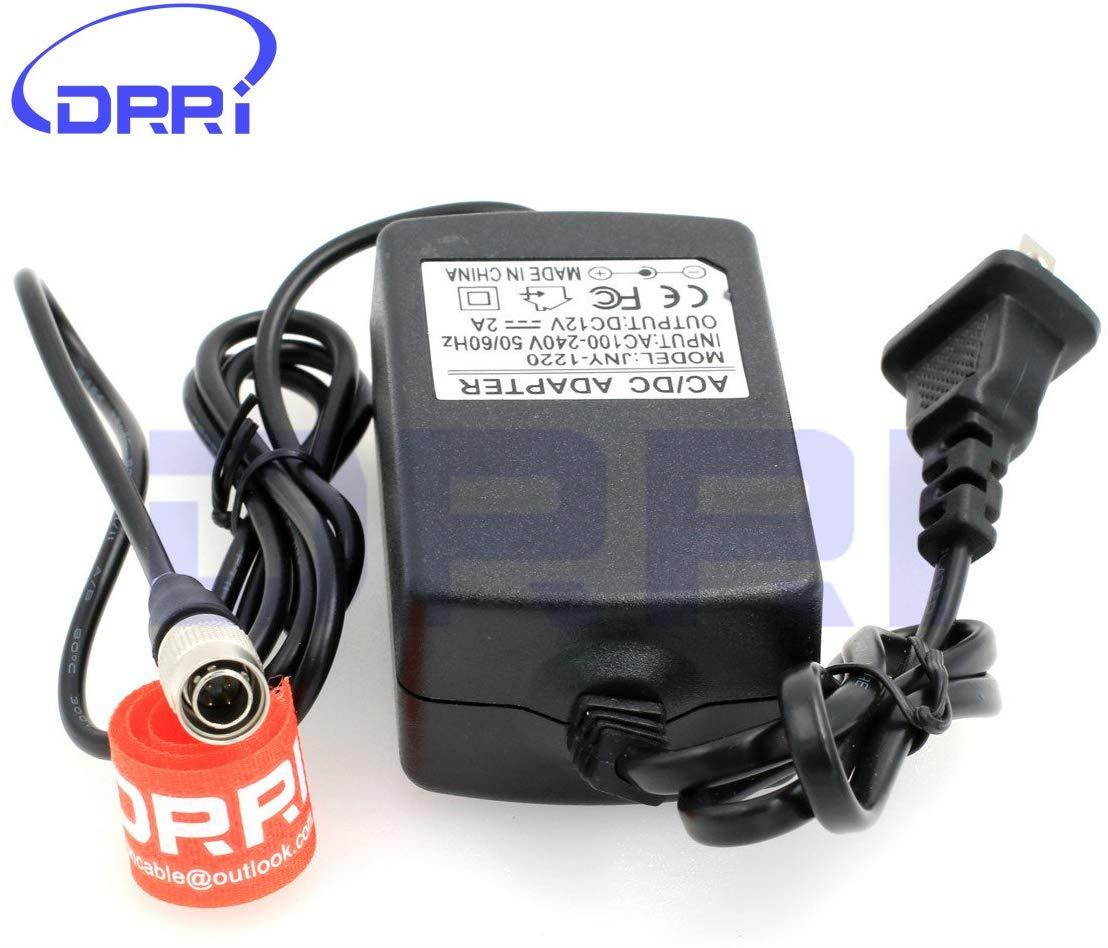 DRRI Hirose 4 pin Male AC to DC Adapter 2 A 12 V for Sound Devices 688 SD633 ZAXCOM