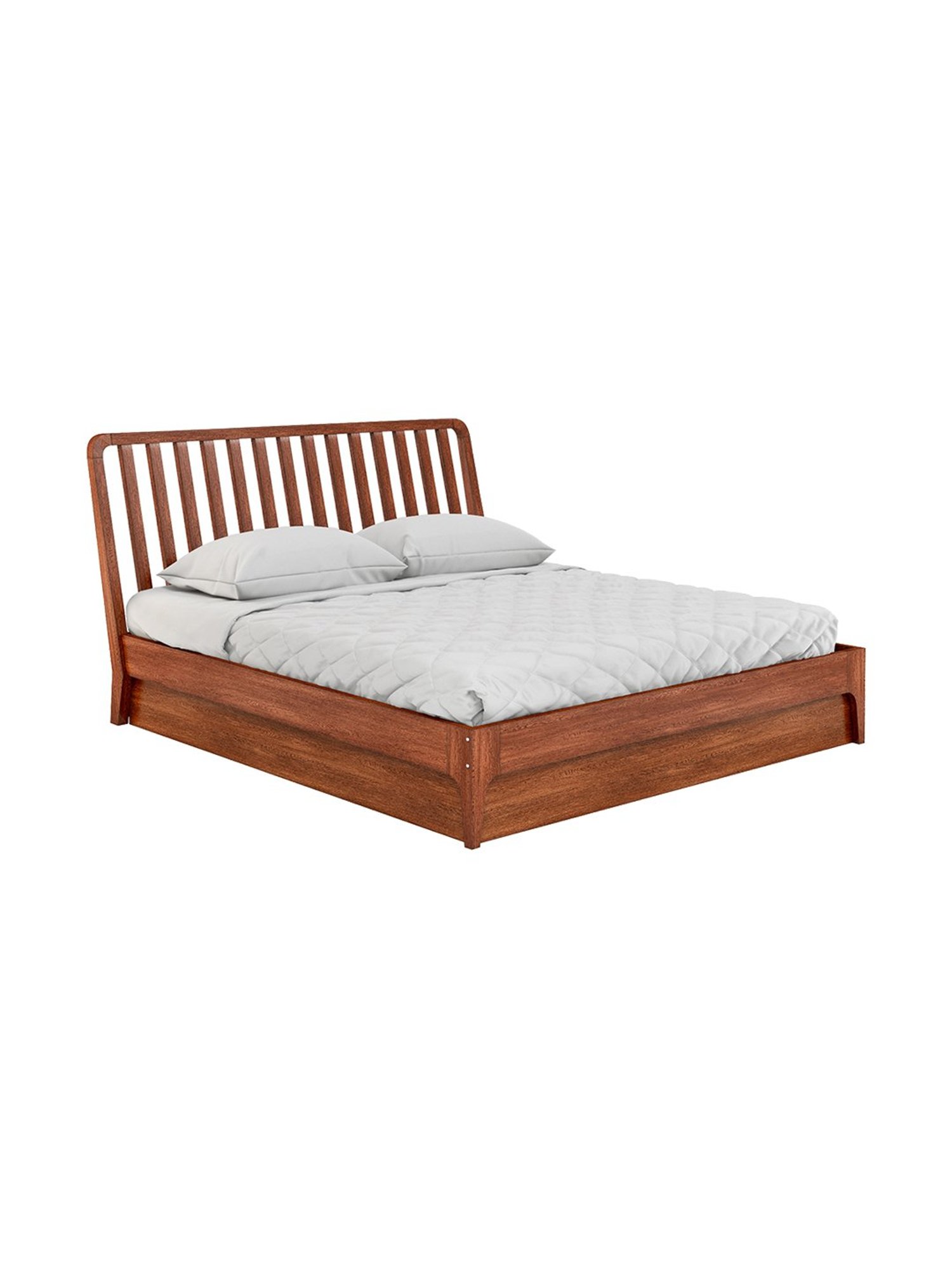 Pure Olivia Solid Wood King Size Bed in Dark Oak Finish