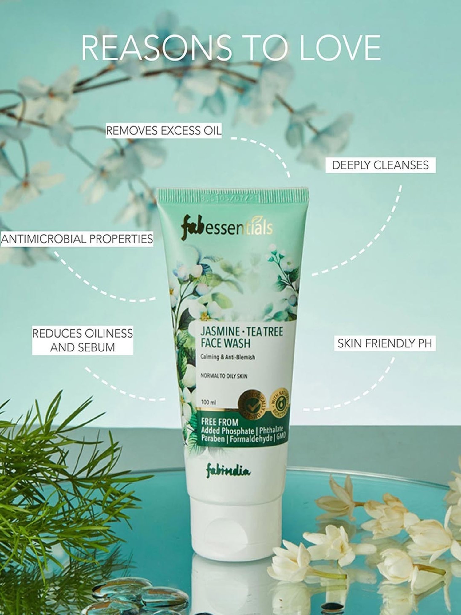 Fabessentials Jasmine & Tea Tree Face Wash - 100 ml