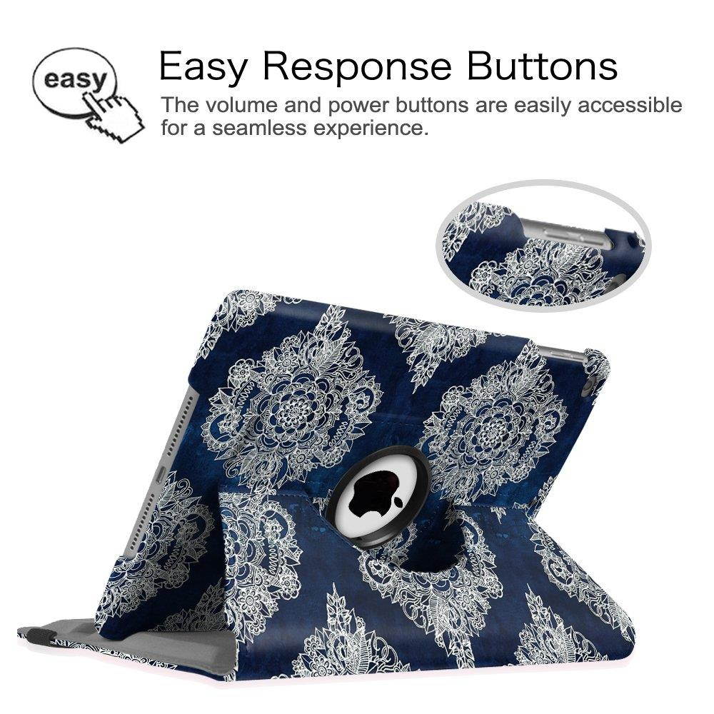 Fintie iPad 9.7 inch 2018 2017 / iPad Air Case - 360 Degree Rotating Stand Protective Cover with Auto Sleep Wake for Apple iPad 9.7" (6th Gen, 5th Gen) / iPad Air 2013 Model, Indigo Dreams