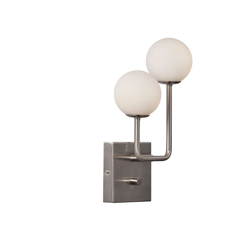 Barnes and Ivy Modern Swing Arm Wall Lamp Antique Brass Plug-In Light Fixture Taupe Fabric Bell Shade Bedroom Living Room Reading