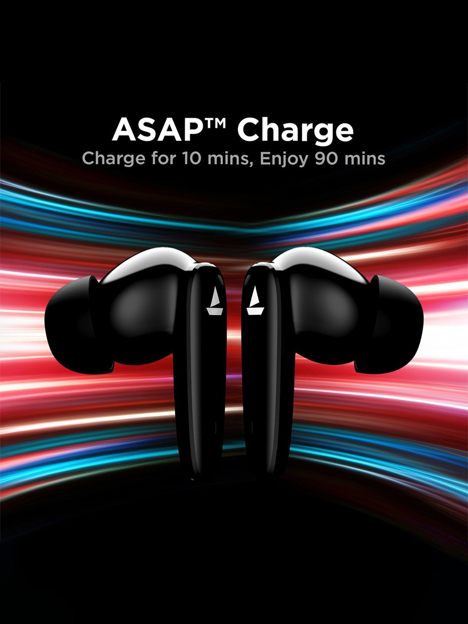 Boat Airdopes 183 TWS Earbuds with Environmental Noise Cancellation (Space Black)