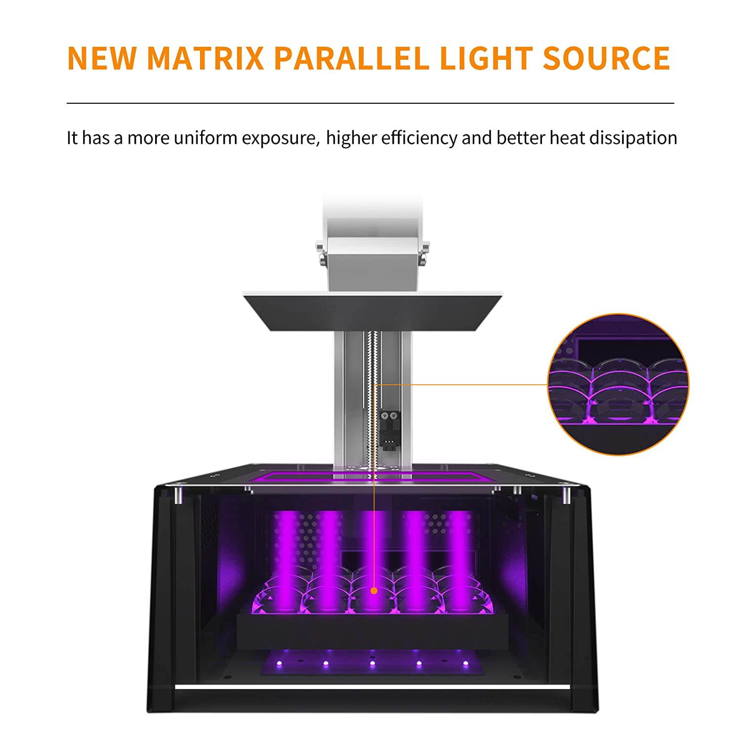 ANYCUBIC Photon Mono LCD 3D Printer, Fast Printing UV Photocuring Resin 3D Printer with 6.08'' 2K Monochrome LCD, 5.11"(L) x 3.14"(W) x 6.49"(H) Printing Size