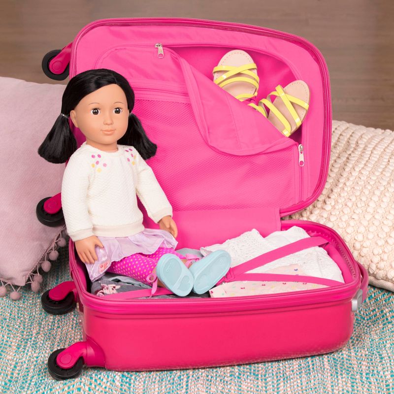 Our Generation Rolling Luggage for Kids - Carry On Dreaming 16" Suitcase