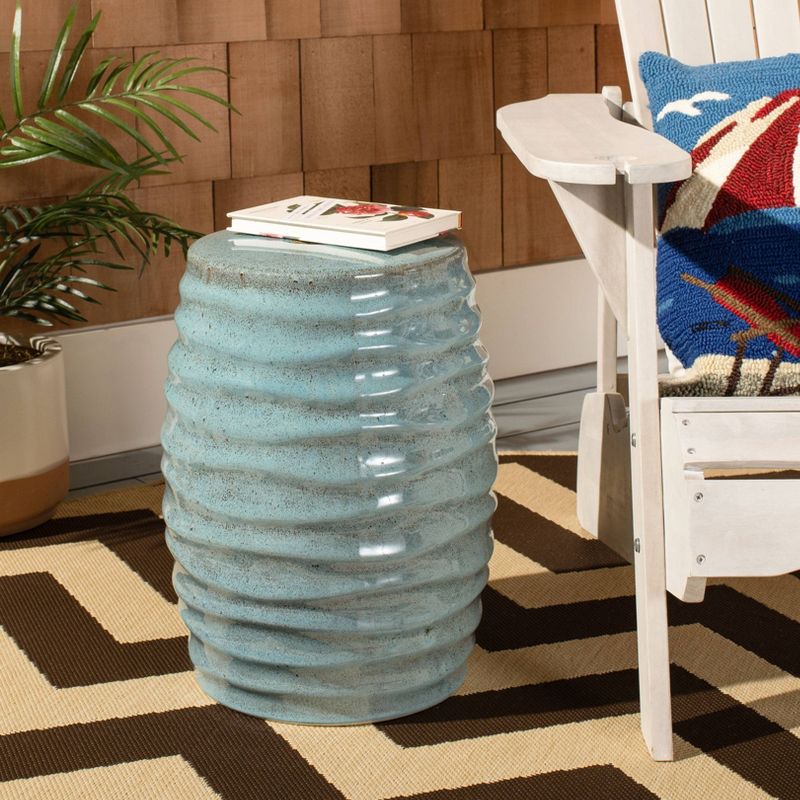Kita Garden Stool - Reactive Blue - Safavieh