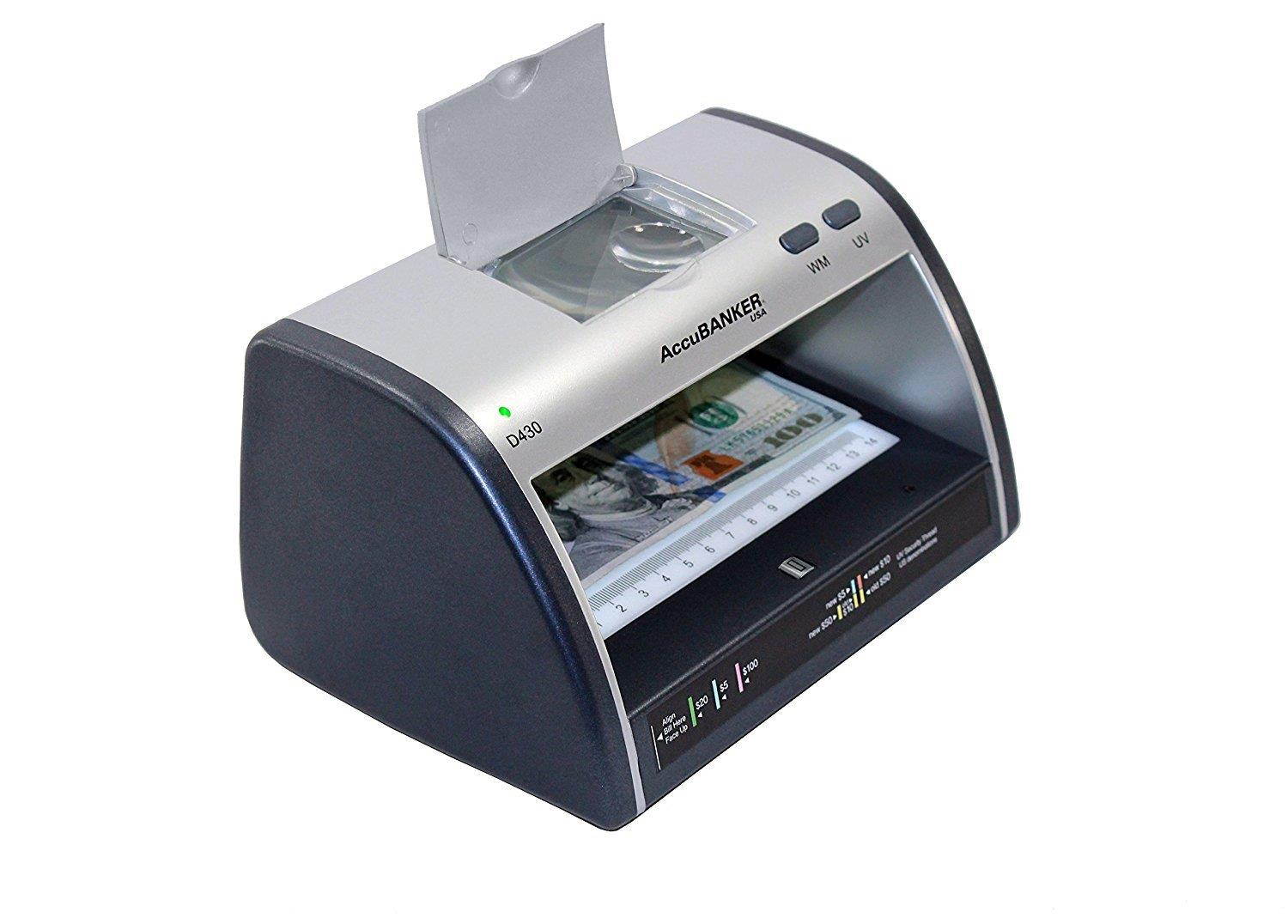New AccuBANKER Cash + Card Counterfeit Detector LED430 Money Checker with Superbright LEDs Ultraviolet, Magnetic & Size Detection &hellip; (LED430)