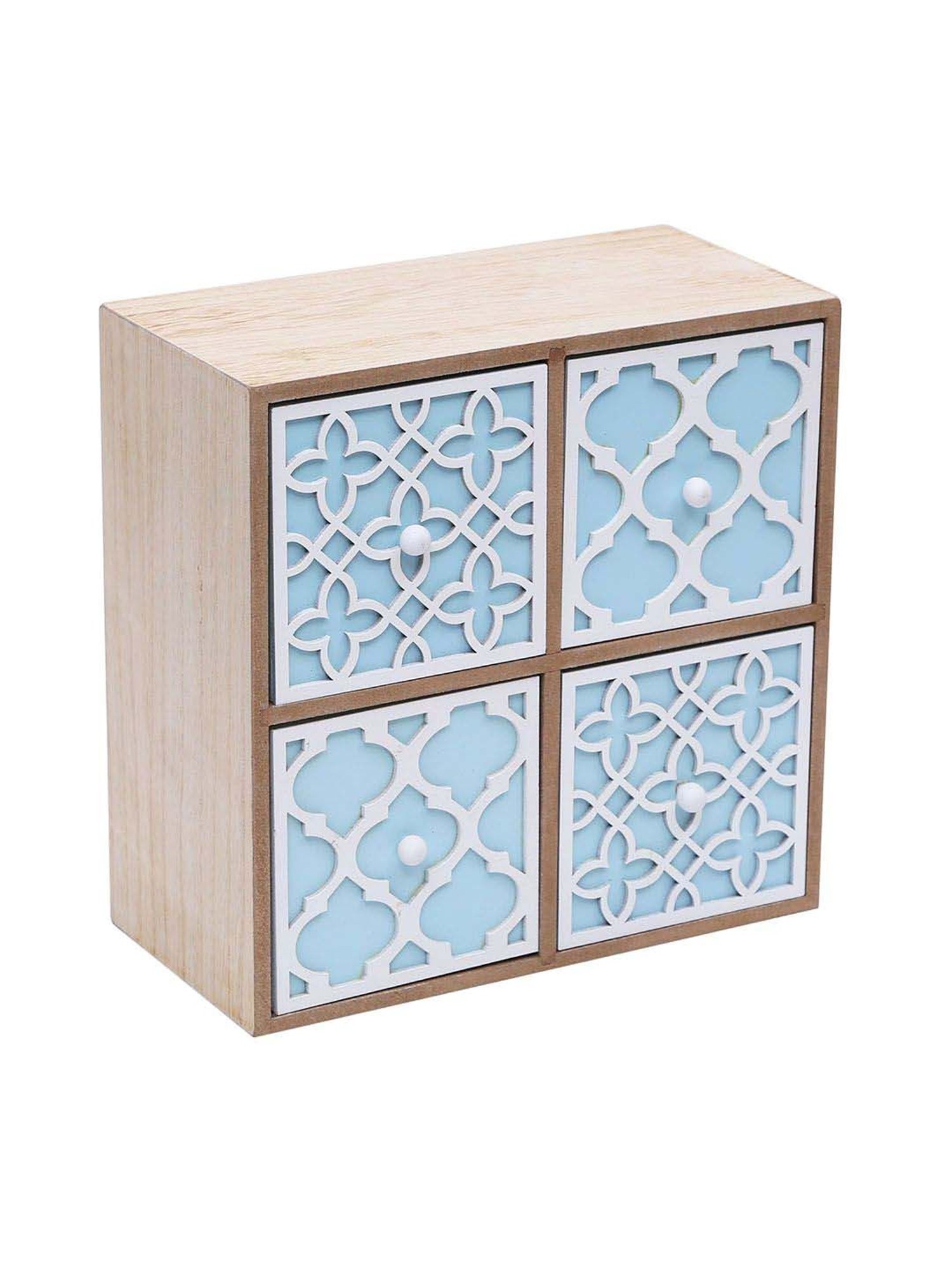 Tayhaa Blue & Beige Wooden Organizer Box