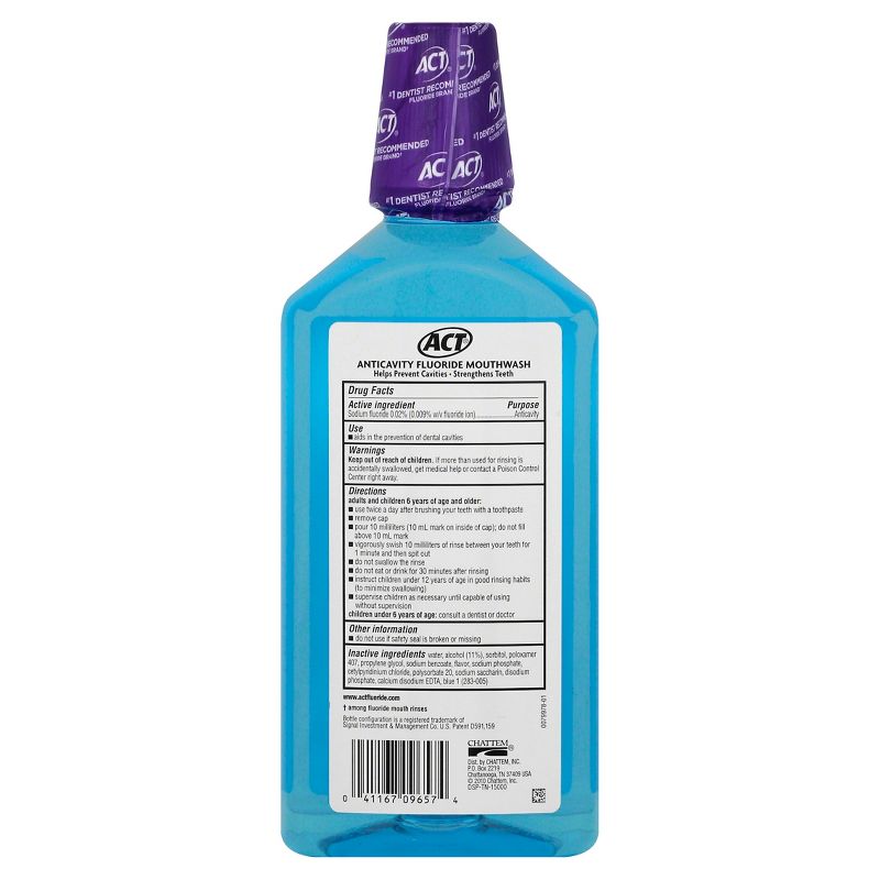 Act Total Care Anticavity Fluoride Mouthwash Icy Clean Mint - 33.8 fl oz