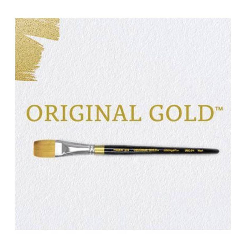 Kingart 3pc Original Gold Watercolor Brush Collection