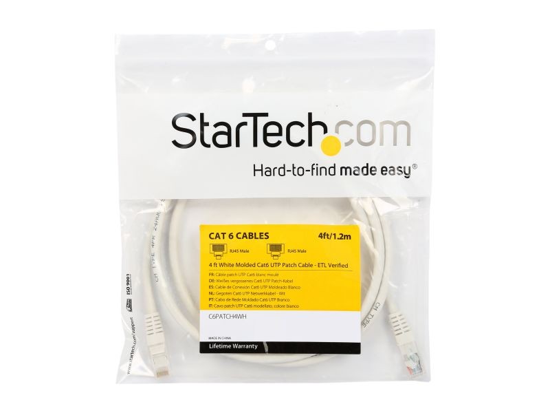 StarTech.com C6PATCH20WH 20 ft. Cat.6 Patch Cable