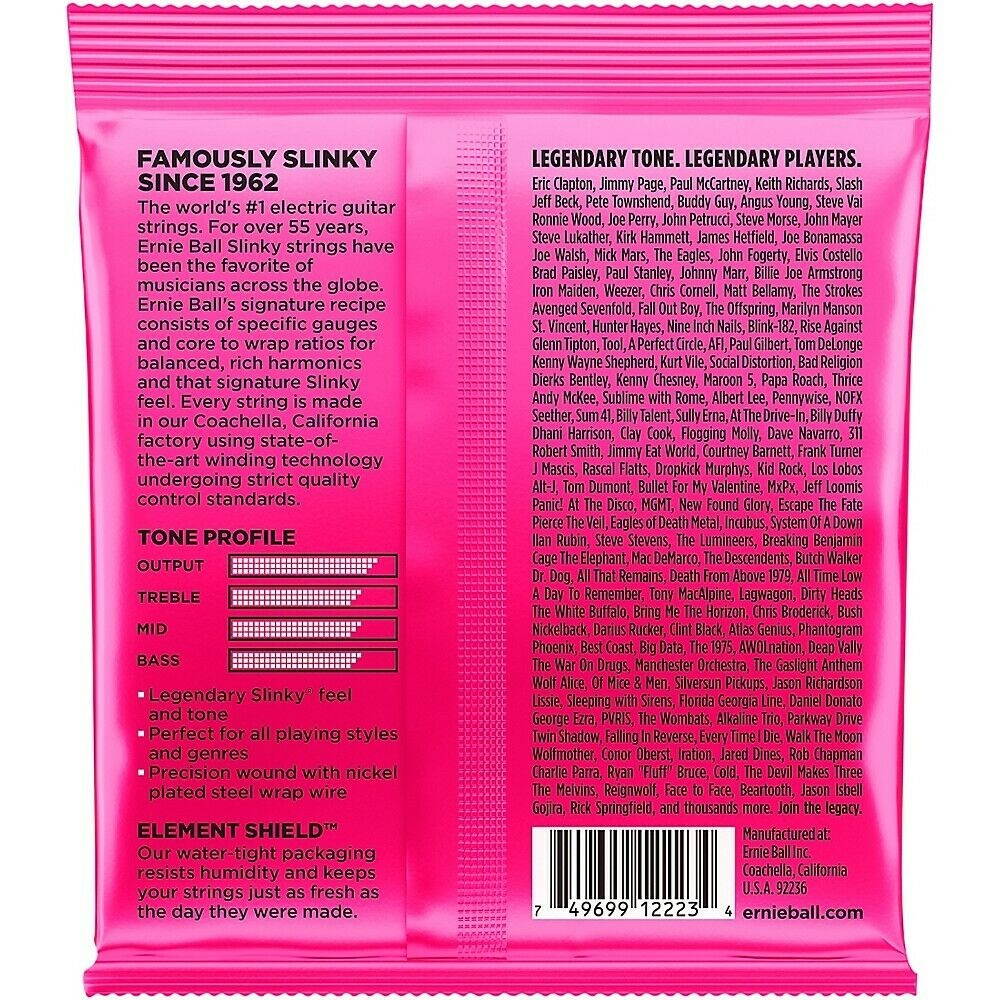 Ernie Ball 2223 Nickel Super Slinky Pink Electric Guitar Strings 6 Pack