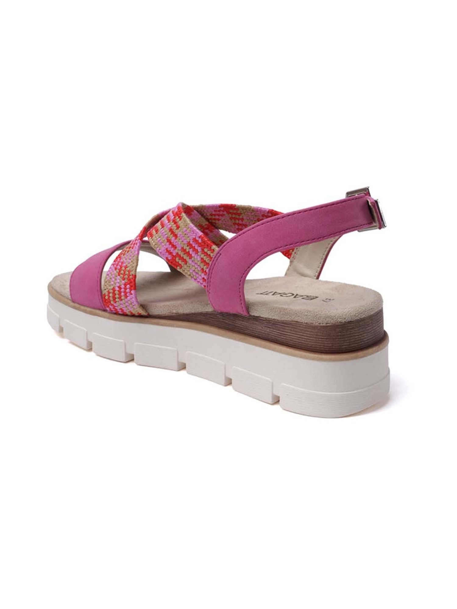 BAGATT Women's Mariella Pink Back Strap Wedges