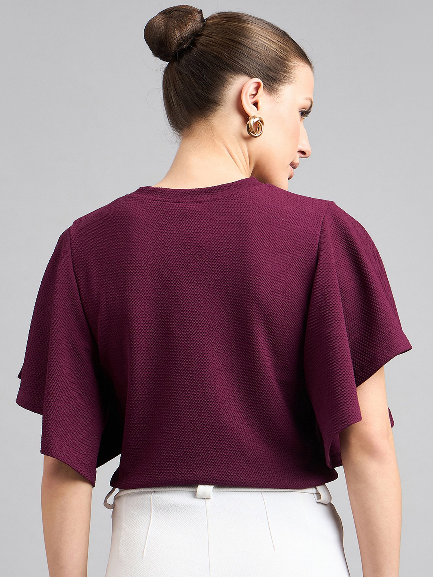 Style Quotient Maroon Regular Fit Top